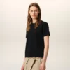 Ami De Coeur T-Shirt Aus Schwarzer Bio-Baumwolle Ami De Coeur T-Shirt Aus Schwarzer Bio-Baumwolle