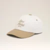 Beige and White Bicolor Cotton Ami Paris Cap Beige and White Bicolor Cotton Ami Paris Cap