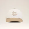 Beige and White Bicolor Cotton Ami Paris Cap Beige and White Bicolor Cotton Ami Paris Cap