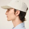 Beige and White Bicolor Cotton Ami Paris Cap Beige and White Bicolor Cotton Ami Paris Cap