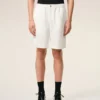 Beige Blended Linen Elasticated Waist Ami De Coeur Shorts Beige Blended Linen Elasticated Waist Ami De Coeur Shorts