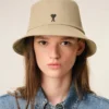 Beige Cotton Ami De Coeur Bucket Hat Beige Cotton Ami De Coeur Bucket Hat