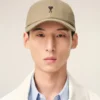 Beige Cotton Ami De Coeur Embroidery Cap Beige Cotton Ami De Coeur Embroidery Cap