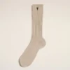 Beige Cotton Ami De Coeur Socks