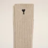 Beige Cotton Ami De Coeur Socks