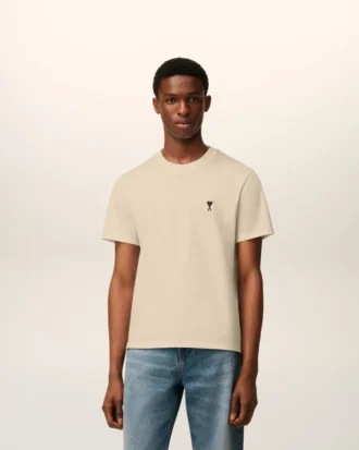 Beige Cotton Ami De Coeur T-Shirt