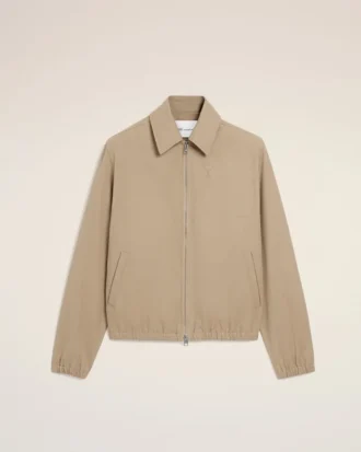 Beige Cotton Ami De CœUr Zipped Jacket