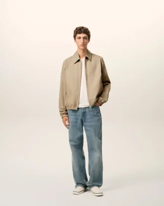 Beige Cotton Ami De CœUr Zipped Jacket