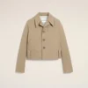 Beige Cotton Buttoned Jacket Beige Cotton Buttoned Jacket