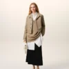 Beige Cotton Buttoned Jacket Beige Cotton Buttoned Jacket