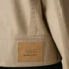 Beige Cotton Buttoned Jacket Beige Cotton Buttoned Jacket