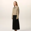 Beige Cotton Buttoned Jacket Beige Cotton Buttoned Jacket
