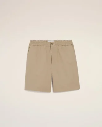 Beige Cotton Elasticated Waist Ami De Coeur Shorts