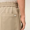 Beige Cotton Elasticated Waist Trousers Beige Cotton Elasticated Waist Trousers