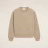Beige Cotton Embossed Ami De Coeur Sweatshirt Beige Cotton Embossed Ami De Coeur Sweatshirt