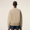 Beige Cotton Embossed Ami De Coeur Sweatshirt Beige Cotton Embossed Ami De Coeur Sweatshirt