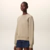 Beige Cotton Embossed Ami De Coeur Sweatshirt Beige Cotton Embossed Ami De Coeur Sweatshirt