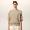Beige Cotton Embossed Ami De Coeur Sweatshirt Beige Cotton Embossed Ami De Coeur Sweatshirt