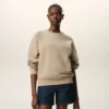 Beige Cotton Embossed Ami De Coeur Sweatshirt Beige Cotton Embossed Ami De Coeur Sweatshirt