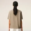 Beige Cotton Embossed Ami De Coeur T-Shirt Beige Cotton Embossed Ami De Coeur T-Shirt