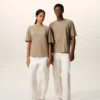 Beige Cotton Embossed Ami De Coeur T-Shirt Beige Cotton Embossed Ami De Coeur T-Shirt