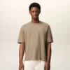Beige Cotton Embossed Ami De Coeur T-Shirt Beige Cotton Embossed Ami De Coeur T-Shirt