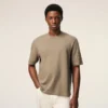 Beige Cotton Embossed Ami De Coeur T-Shirt Beige Cotton Embossed Ami De Coeur T-Shirt
