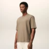 Beige Cotton Embossed Ami De Coeur T-Shirt Beige Cotton Embossed Ami De Coeur T-Shirt
