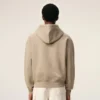 Beige Cotton Embossed Ami De Coeur Zipped Hoodie Beige Cotton Embossed Ami De Coeur Zipped Hoodie