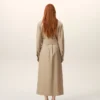 Beige Cotton Fitted Shirt Dress Beige Cotton Fitted Shirt Dress