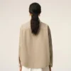 Beige Cotton Knitted Ami De Coeur Overshirt Beige Cotton Knitted Ami De Coeur Overshirt