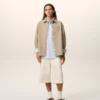 Beige Cotton Knitted Ami De Coeur Overshirt Beige Cotton Knitted Ami De Coeur Overshirt