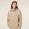 Beige Cotton Knitted Ami De Coeur Overshirt Beige Cotton Knitted Ami De Coeur Overshirt