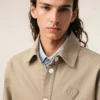 Beige Cotton Knitted Ami De Coeur Overshirt Beige Cotton Knitted Ami De Coeur Overshirt