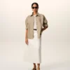 Beige Cotton Knitted Ami De Coeur Overshirt Beige Cotton Knitted Ami De Coeur Overshirt