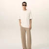 Beige Cotton Large Fit Jeans Beige Cotton Large Fit Jeans