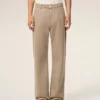Beige Cotton Large Fit Jeans Beige Cotton Large Fit Jeans