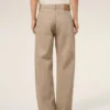 Beige Cotton Large Fit Jeans Beige Cotton Large Fit Jeans