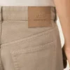 Beige Cotton Large Fit Jeans Beige Cotton Large Fit Jeans