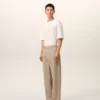 Beige Cotton Large Fit Jeans Beige Cotton Large Fit Jeans