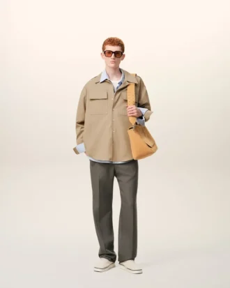 Beige Cotton Saharienne Shirt