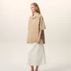 Beige Cotton Short Sleeve Camp Collar Wide Shirt Beige Cotton Short Sleeve Camp Collar Wide Shirt