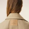 Beige Cotton Worker Buttoned Jacket Beige Cotton Worker Buttoned Jacket