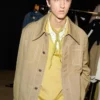 Beige Cotton Worker Buttoned Jacket Beige Cotton Worker Buttoned Jacket