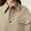 Beige Cotton Worker Jacket Beige Cotton Worker Jacket