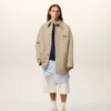 Beige Cotton Worker Jacket Beige Cotton Worker Jacket
