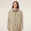 Beige Cotton Worker Jacket Beige Cotton Worker Jacket