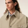 Beige Cotton Worker Jacket Beige Cotton Worker Jacket