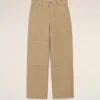 Beige Cotton Worker Trousers Beige Cotton Worker Trousers