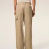 Beige Cotton Worker Trousers Beige Cotton Worker Trousers